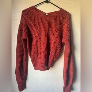 Women's Orange Knit Sweater